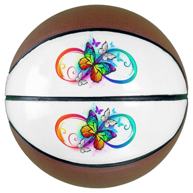 Ballon De Basket Bright infinity with rainbow butterfly (Devant)