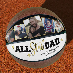 Ballon De Basket Cadeau de basketball « Papa All-Star » noir et bla