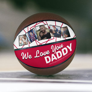 Ballon De Basket Cadeau de basketball personnalisé «On t'aime Papa»