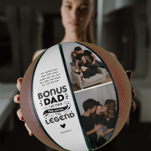 Ballon De Basket Cadeau Fun Bonus Papa Citation & 2x Photo 
