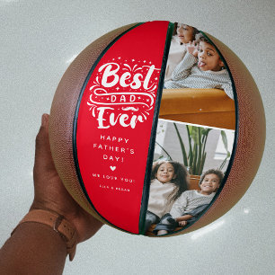 Ballon De Basket Cadeau photo personnalisé Meilleur Papa du Monde 2