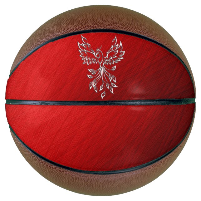 Ballon De Basket Cendres noires rouges et Phoenix (Devant)