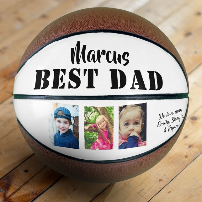 Ballon De Basket Collage photo Best Papa 3 Journée du Père (Créateur téléchargé)