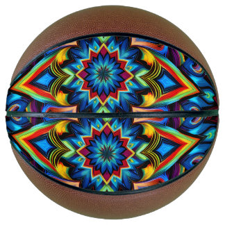 Ballon De Basket Colorido Kaleidoscope Mandala Design Mug, almohada