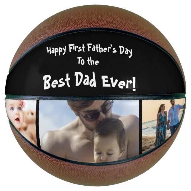 Ballon De Basket Cool Premier meilleur papa jamais photo Fête des p (Devant)