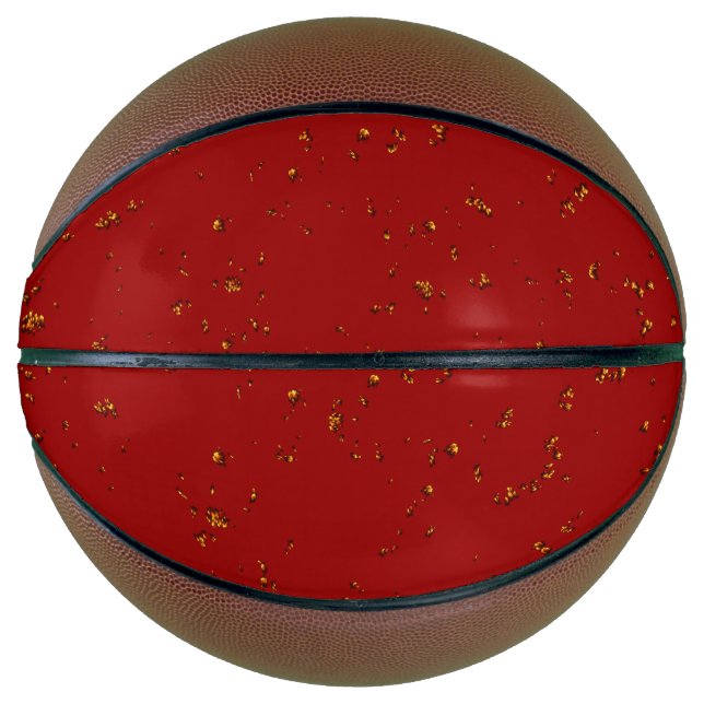 Ballon De Basket Coup De Feu Rouge Sur Votre Photo (Devant)