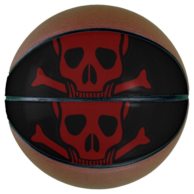 Ballon De Basket Crâne et os (Devant)