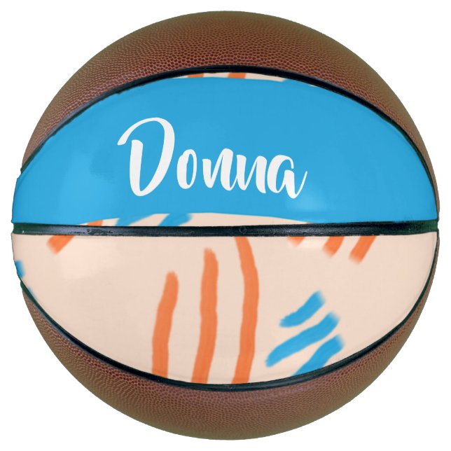 Ballon De Basket Custom name paint strokes patterned (Devant)