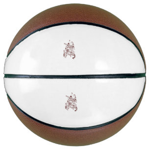 Ballon De Basket Décor rouge orangé