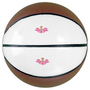 Ballon De Basket Decorative Style, Hot Pink, Antique Brass