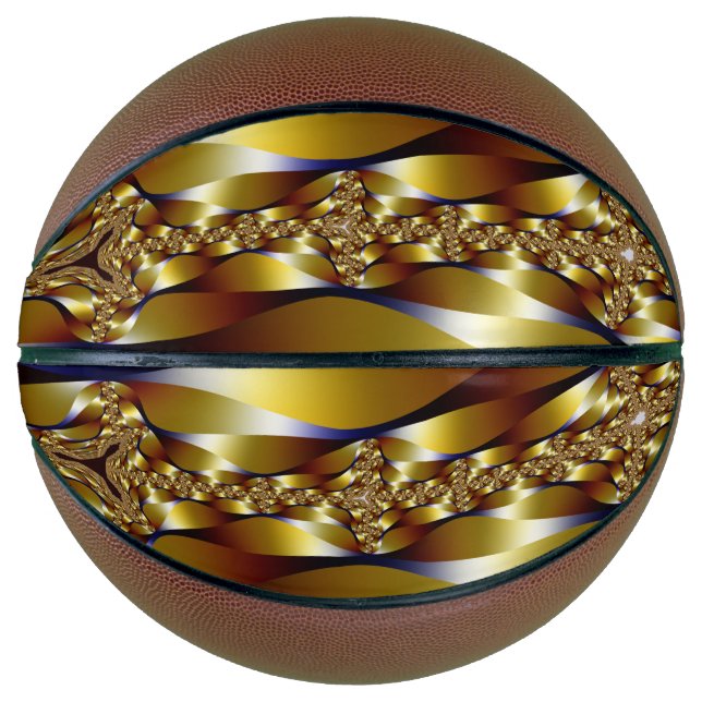 Ballon De Basket Design d'or au basket (Devant)