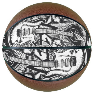 Ballon De Basket Design Guitar Rock