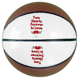 Ballon De Basket Deux Coeurs Pour Toujours En Amour Basketball