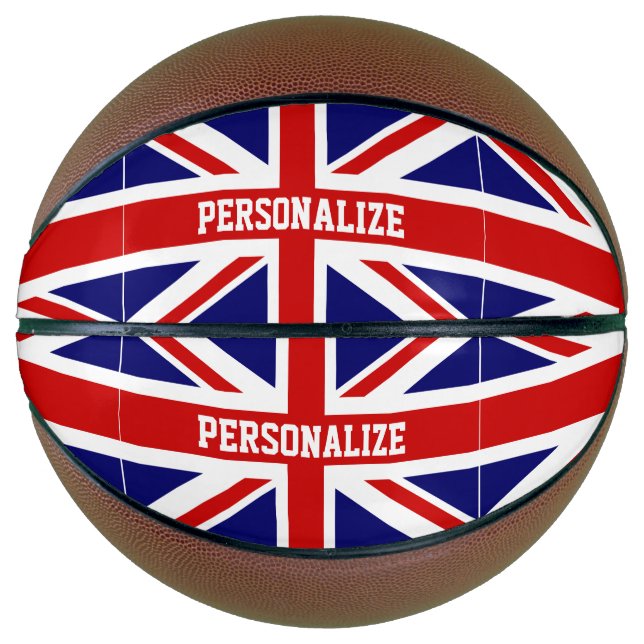 Ballon De Basket Drapeau britannique de basket-ball sur mesure (Devant)