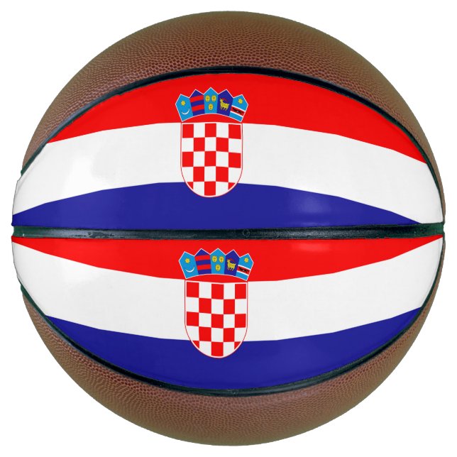 Ballon De Basket Drapeau Croatie (Devant)