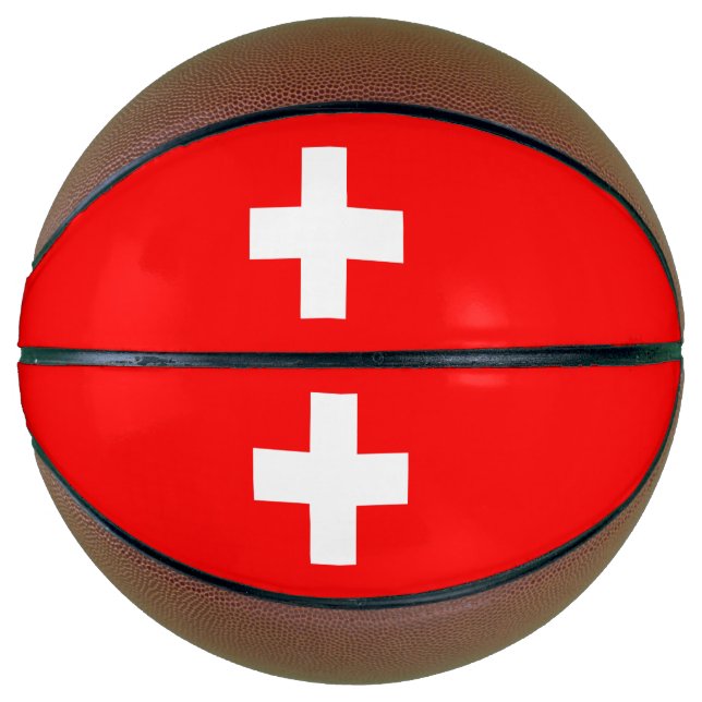 Ballon De Basket Drapeau de la Suisse (Devant)