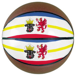 Ballon De Basket Drapeau du basket-ball Mecklenburg-Poméranie occid