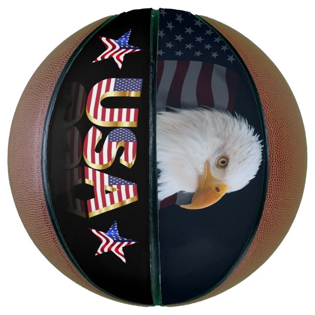 Ballon De Basket Drapeau d'Usa (Vertical)