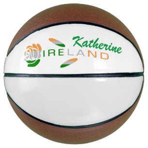 Ballon De Basket Drapeau Rose Irlandais Nom Personnalisé 