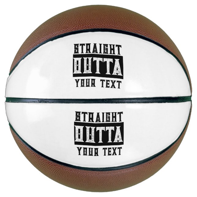 Ballon De Basket Drôle 'Juste En Dehors De Votre Texte' (Devant)