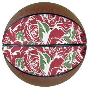 Ballon De Basket Élégant Rose floral Motif pétal