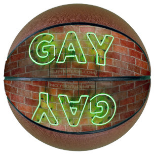 Ballon De Basket Enseigne néon gay illuminée SlipperyJoe lumineuse