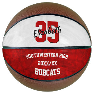 Ballon De Basket esprit d'équipe de filles blanches rouges