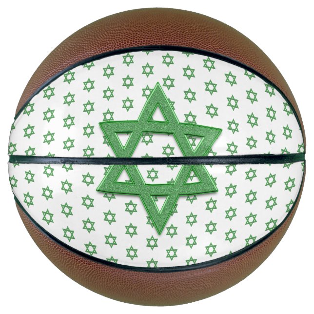 Ballon De Basket Étoile verte de David sans marin (Devant)