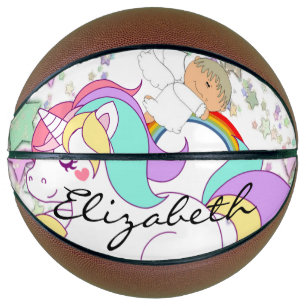Ballon De Basket Étoiles Angel Unicorn Basketball