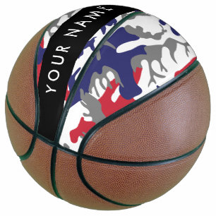 Ballon De Basket Fête de l'Indépendance Camouflage Votre nom Person