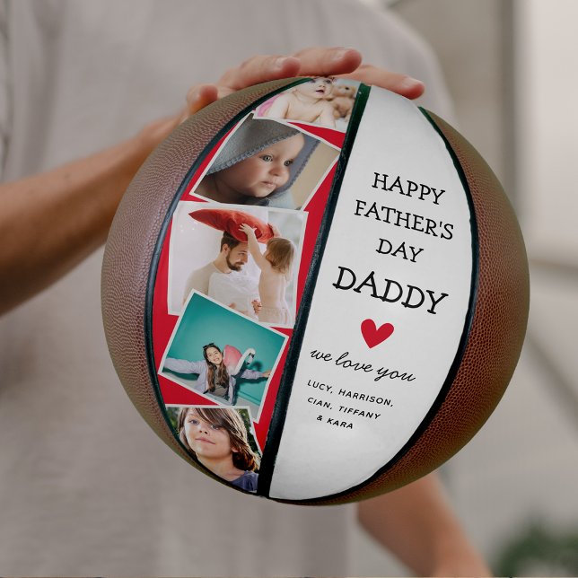 Ballon De Basket Fête des pères Collage photo moderne (Unique trendy dad gifts!)
