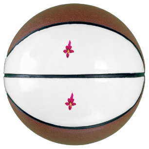 Ballon De Basket Fille Design, Or Léger, Rouge Purplish