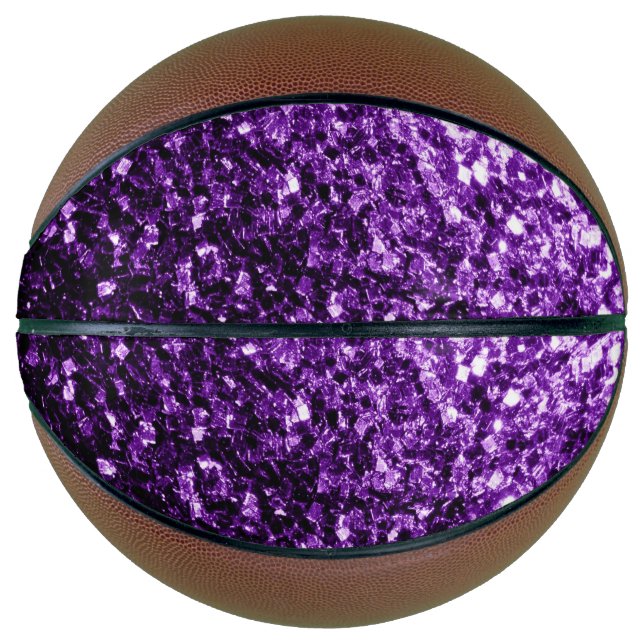 Ballon De Basket Flamme de parties scintillant violet foncé (Devant)