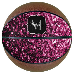 Ballon De Basket Flamme rose foncé parties scintillant brillant Nom
