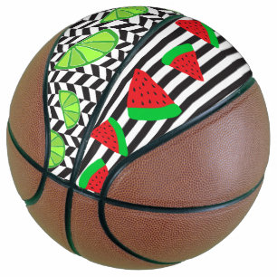 Ballon De Basket Fruit Watermelon Strime Lime Herringbone Basketbal