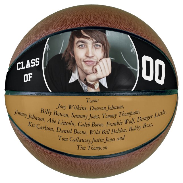Ballon De Basket Gradués personnalisés Membres de l'équipe Année (Devant)