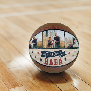 Ballon De Basket Grand-père photo personnalisée Baba étoile