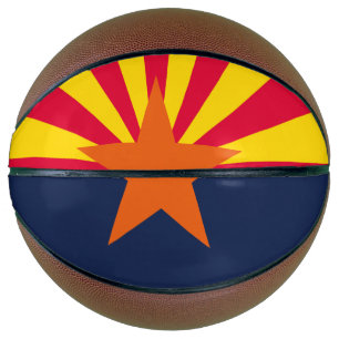 Ballon De Basket Graphique Drapeau dynamique de l'état de l'Arizona