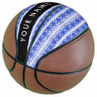 Grec Fret Arabesque Bleu, Votre Nom, Personnaliser