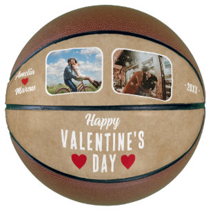 Ballon De Basket Heureuse Sainte-Valentin Red Hearts 2 Photos