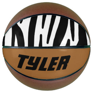 Ballon De Basket imprimé zèbre noir blanc