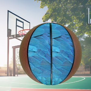 Ballon De Basket Je suis bleu - Plumes Macaw