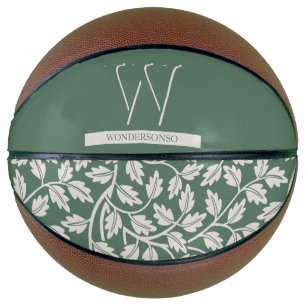 Ballon De Basket Jeu de Fleur Vert Émeraude