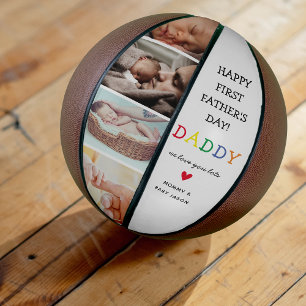 Ballon De Basket Jolie première fête des pères   Collage photo Papa
