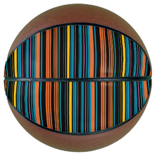 Ballon De Basket Jolies rayures noires bleues