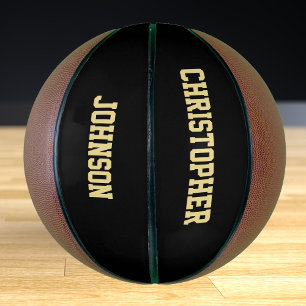 Ballon De Basket Joueur monogramme personnalisé Nom de l'école du c