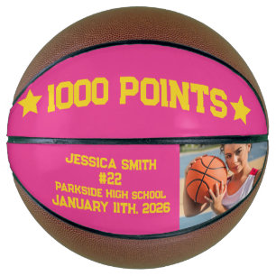 Ballon De Basket Joueuse ayant atteint le jalon de 1000 points en c