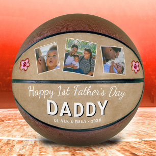 Ballon De Basket Joyeuse 1ère Fête des Pères Papa Cadeau Souvenir 3