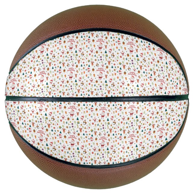 Ballon De Basket Joyeux Motif de Noël (Devant)