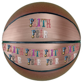 Ballon De Basket La foi rétro au-dessus de la peur